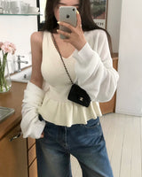 [MADE] Leeds loose fit V-neck cardigan