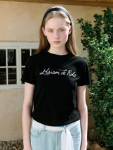 MAISON DE ROLA レタリング Tシャツ ブラック