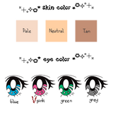 anime eye phone case(pink/epoxy)