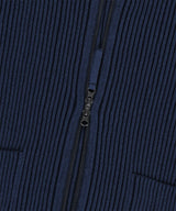 TWO TONE ZIP UP CARDIGAN