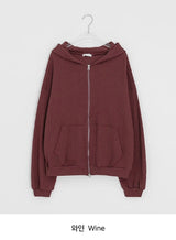 [unisex] Shikyo Waffle Two-Way Over Hood Zip-Up