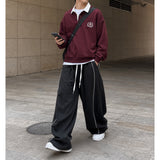OV 54511 Piping Side Pintuck String Wide Pants (2 colors)