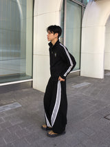 バントダイアゴナルトラックワイドスウェットパンツ 3C