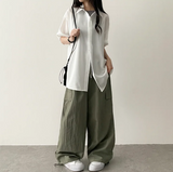 Roa Baslock Nylon Cargo Wide Pants