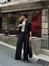 LMN Air Cool Linen Ribbed Round Cardigan (3 colors)
