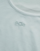 トリクリプスエンブロイダードUネックTシャツ　グレー