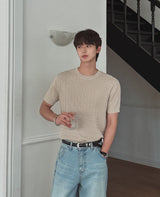 Roel Cable Round Short Sleeve Knit