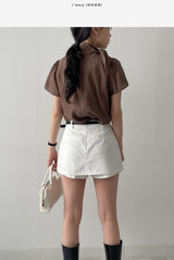 Basic Cotton Layered Skirt Pants