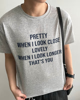 プリットクロッププリント半袖Tシャツ 3C