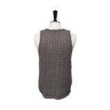 Gray シースルーノースリーブニット