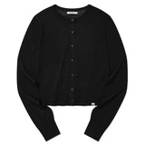 KIRSH PLAIN SEE THROUGH CROP CARDIGAN - BLACK       