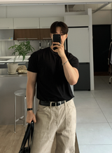 Hidden Air Mesh Muscle Fit Short Sleeve Ties