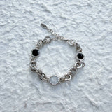 Cool Silver Circle Link Bracelet