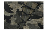 Camo plage back strap long-sleeve zip-up T-shirt