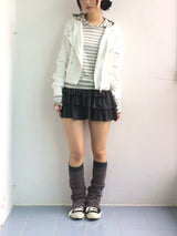striped layer hoodie
