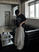 Vein Nylon Track Wide Pants