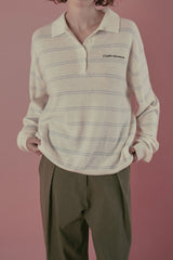 Cozit stripe knit_ivory