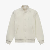 Stranger Regular Fit Embroidery Wool Varsity Jacket (Cream)