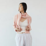Alpaca button cardigan_pink