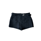 Check wrap skirt pants (belt set)