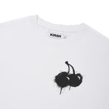 MELTING CHERRY PIGMENT WASHING T-SHIRT - WHITE  