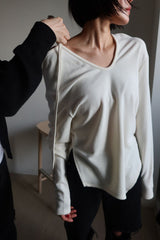 SLIT OFF TOP_IVORY