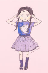SHAKIRI X Namsuru pigtail girl Tシャツ