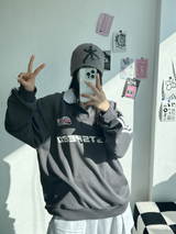 ラグランスリーストライプカラースウェットシャツ🖤🩶🤍 - 3 カラーズ