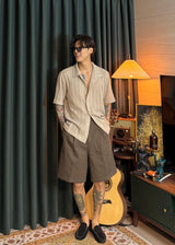 Half-Banded Two-Tuck Wide Shorts 4COLOR