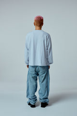 Street league artwork damage washing over-crop fit long sleeve (Melange)