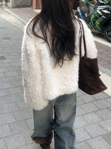 #ウィッシュカラークロップファージャケット(4color)