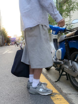 "ルクだけ" Label Bermuda Sweat Shorts