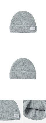 24FW ベーシックロゴラベルポイントビーニー メランジ