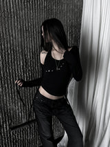 off-shoulder shirring strap T (4color)