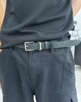 Beaded Matte Leather Belt