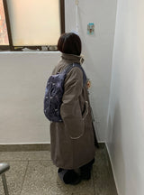 Panbi Wool Long Bomber Jacket