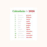 2026 イタリーカレンダー (A4)