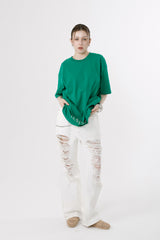 DAMAGED JEANS_WHITE