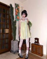 (3color) ウィンクルレーススリップドレス