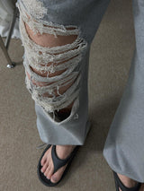 ASCLO Destroyed Sweat Pants (2color)