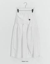 Natan Shirring Belt Banding Long Skirt