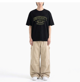 Overfit Crewneck University Camo Short Sleeve T-shirt Black Khaki