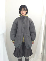 highneck loose waffle hood