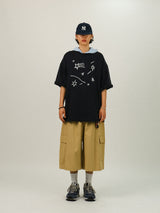 [SEMADE] コンフォート スター プリント ハーフ Tシャツ