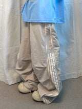 half track side zipper pants