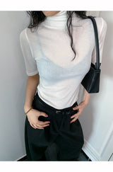 Rachel Turtleneck Short Sleeve Soft T-shirt