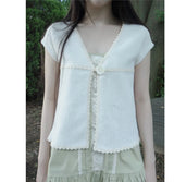 button knit cardigan