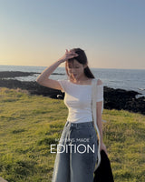[MADE] Yan off-shoulder short-sleeved T-shirt