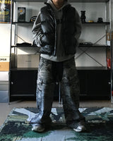 DN camo color combination denim pants (1C)