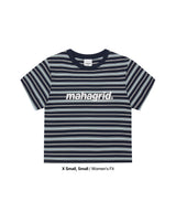 ストライプ ベーシック ロゴ Tシャツ ネイビー